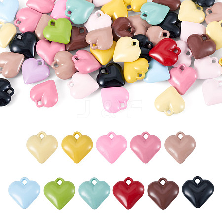 50Pcs Baking Paint Acrylic Pendants OACR-TA0004-83C-1