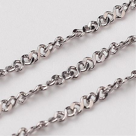 304 Stainless Steel Twisted Chains Curb Chain CHS-K002-27-1