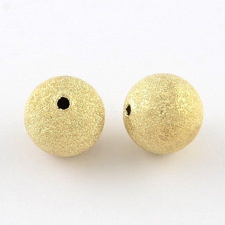 Brass Textured Beads LS-KK-R012-6mm-G-1