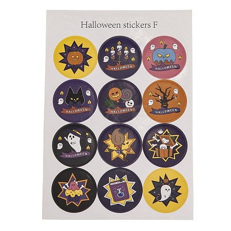 Halloween Theme Plastic Stickers STIC-C009-01D-1