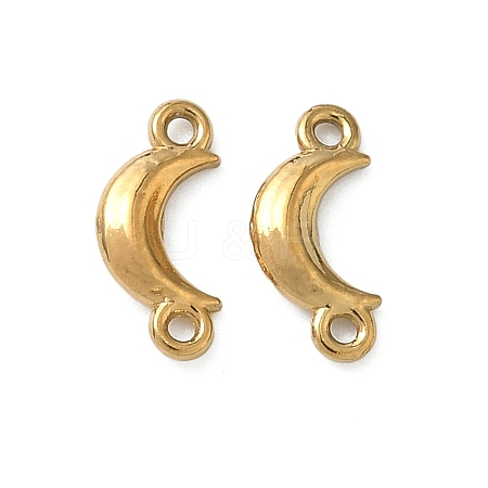 304 Stainless Steel Crescent Moon Links Connector Charms STAS-D211-02G-1