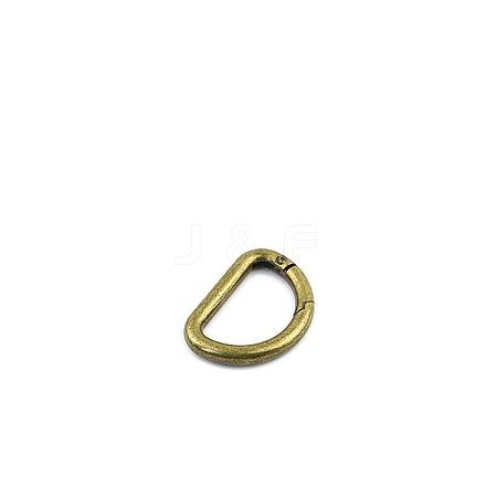 D-shaped Zinc Alloy Spring Ring Clasps PW-WGC1CD5-06-1