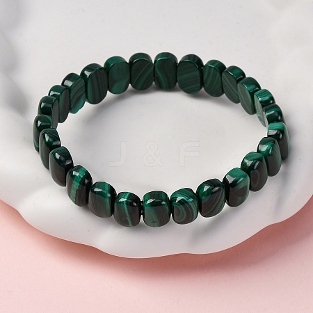 Natural Malachite Stretch Bracelets BJEW-F327-04-1