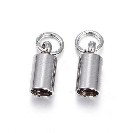 Tarnish Resistant 201 Stainless Steel Cord Ends STAS-E120-01-3.2mm-1