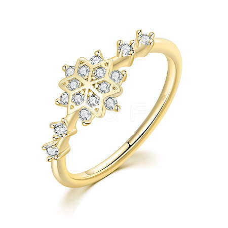 Brass Micro Pave Clear Cubic Zirconia Finger Rings FS-WGF1294-01-1