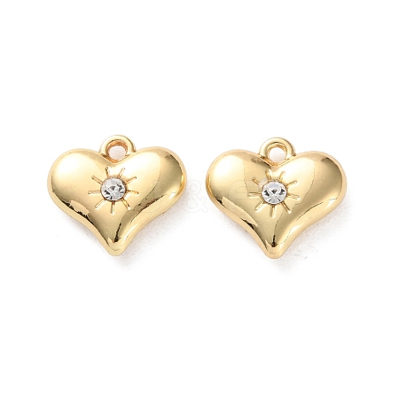 Rack Plating Alloy Rhinestone Pendants FIND-M038-20G-1