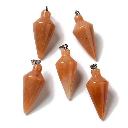 Natural Red Aventurine Pendants G-Z055-02P-12-1