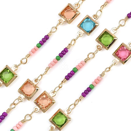 Brass Square Link Chains CHC-H115-16G-1