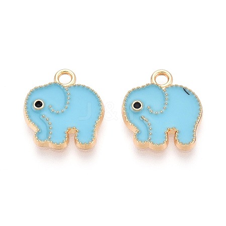 Alloy Enamel Charms PALLOY-T092-31G-04-1
