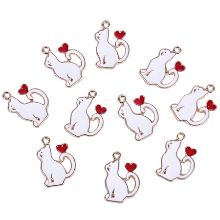 Valentine's Day Alloy Enamel Pendants PW-WG63244-02-1