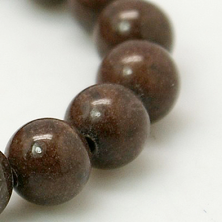 Natural Mashan Jade Round Beads Strands G-D263-6mm-XS14-1