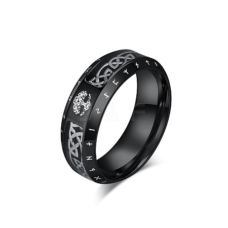 Retro Viking 304 Stainless Steel Finger Rings FS-WG4B70E-16-1