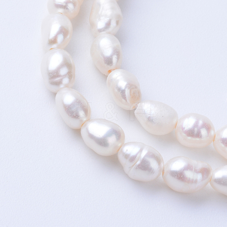 Natural Cultured Freshwater Pearl Beads Strands PEAR-S010-04-1