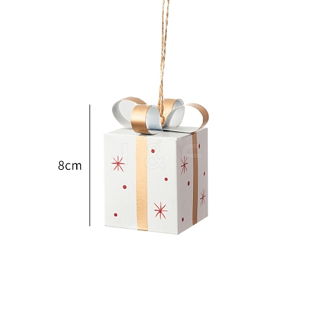 Christmas Iron Gift Box Pendant Decorations PW-WG12584-03-1