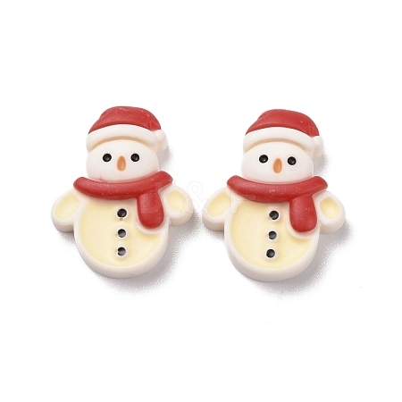 Christmas Theme Opaque Resin Cabochons RESI-G029-A07-1
