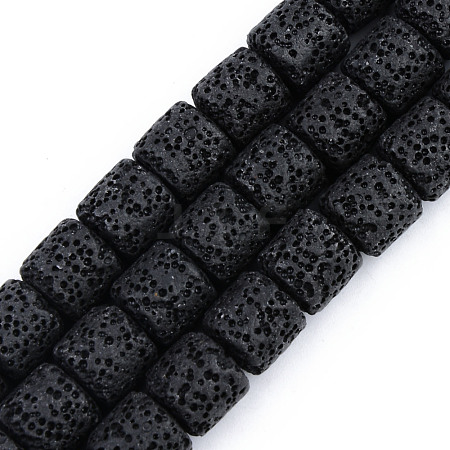 Synthetic Lava Rock Beads Strands G-S359-171G-1