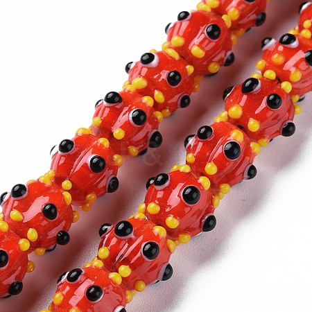 Opaque Handmade Bumpy Lampwork Beads Strands LAMP-T007-18-A05-1