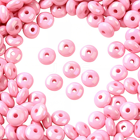 500Pcs UV Plating Opaque Acrylic Beads MACR-PA0001-47A-1