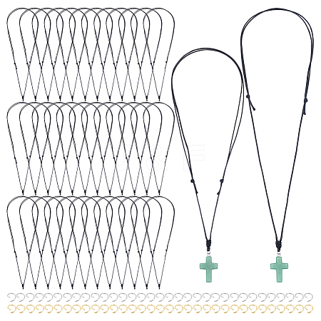 40Pcs Adjustable Korean Waxed Polyester Cord Necklace Making AJEW-UN0001-64B-1