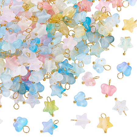 Frosted Acrylic Charms PALLOY-AR00037-1