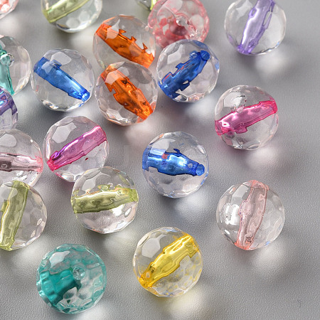 Transparent Acrylic Beads TACR-S154-10A-1