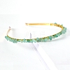 Natural Green Aventurine Hair Bands PW-WGC1C33-19-1