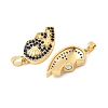 Valentine's Day Brass Micro Pave Cubic Zirconia Split Pendants LS-KK-H251-01D-G-2