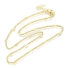 Rack Plating Brass Rope Chain Necklaces MAK-L042-05G-1