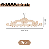 Rubber Wood Carved Onlay Applique DIY-WH0622-407A-2