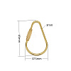 Brass Screw Carabiner Lock Charms KK-ZX025-65C-2