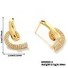 Fashionable Exquisite Brass Micro Pave Clear Cubic Zirconia Stud Earrings LF6788-2-1