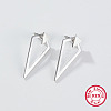 Anti-Tarnish Rhodium Plated Sterling Silver Stud Earrings EL2362-1-1