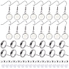 50Pcs 304 Stainless Steel Earring Hooks & 50Pcs Stud Earring Findings STAS-SC0008-68-1