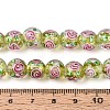 Handmade Foil Glass Beads Strands FOIL-N033-04D-4