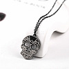 Stainless Steel Mexican Candy Skull Pendant Necklaces CQ9422-3-1