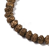 Electroplated Natural Lava Rock Beads Strands G-A234-F02-01B-3