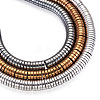 3 Strands 3 Colors Electroplate Non-magnetic Synthetic Hematite Beads Strands G-TA0001-30-9