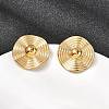 304 Stainless Steel Wavy Flat Round Stud Earrings EJEW-K268-53A-G-1