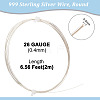 999 Fine Silver Sterling Silver Wire STER-WH0008-04A-S-2