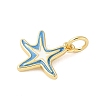 Brass Enamel Charms KK-B148-09G-3