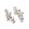 Gecko Alloy Crystal Rhinestone Multi-Stone Links connectors RB-J372-01P-1