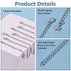 12Pcs 4 Styles Brass Curb Chain Extender KK-HS0015-33P-4