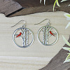 Zinc Alloy Enamel Dangle Earrings FS-WG03B65-01-2