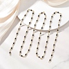 Natural Agate Beaded Round Link Chains AJEW-JB01533-02-1