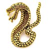 Snake Alloy Rhinestone Brooch Pin JEWB-Z031-03AG-2