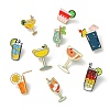 10Pcs 10 Styles Mixed Drink Enamel Pins JEWB-CJ0003-30-8