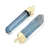 Natural Quartz Crystal Pointed Pendants G-P253-03G-10-2