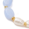 3Pcs 3 Styles Imitation Gemstone & ABS Imitation Pearl Acrylic Beaded Bracelets for Women BJEW-JB12157-6