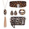 Leopard Print Jewelry Sets SJEW-UN0001-23-1