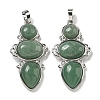 Natural Green Aventurine Pendants G-Q158-04F-1